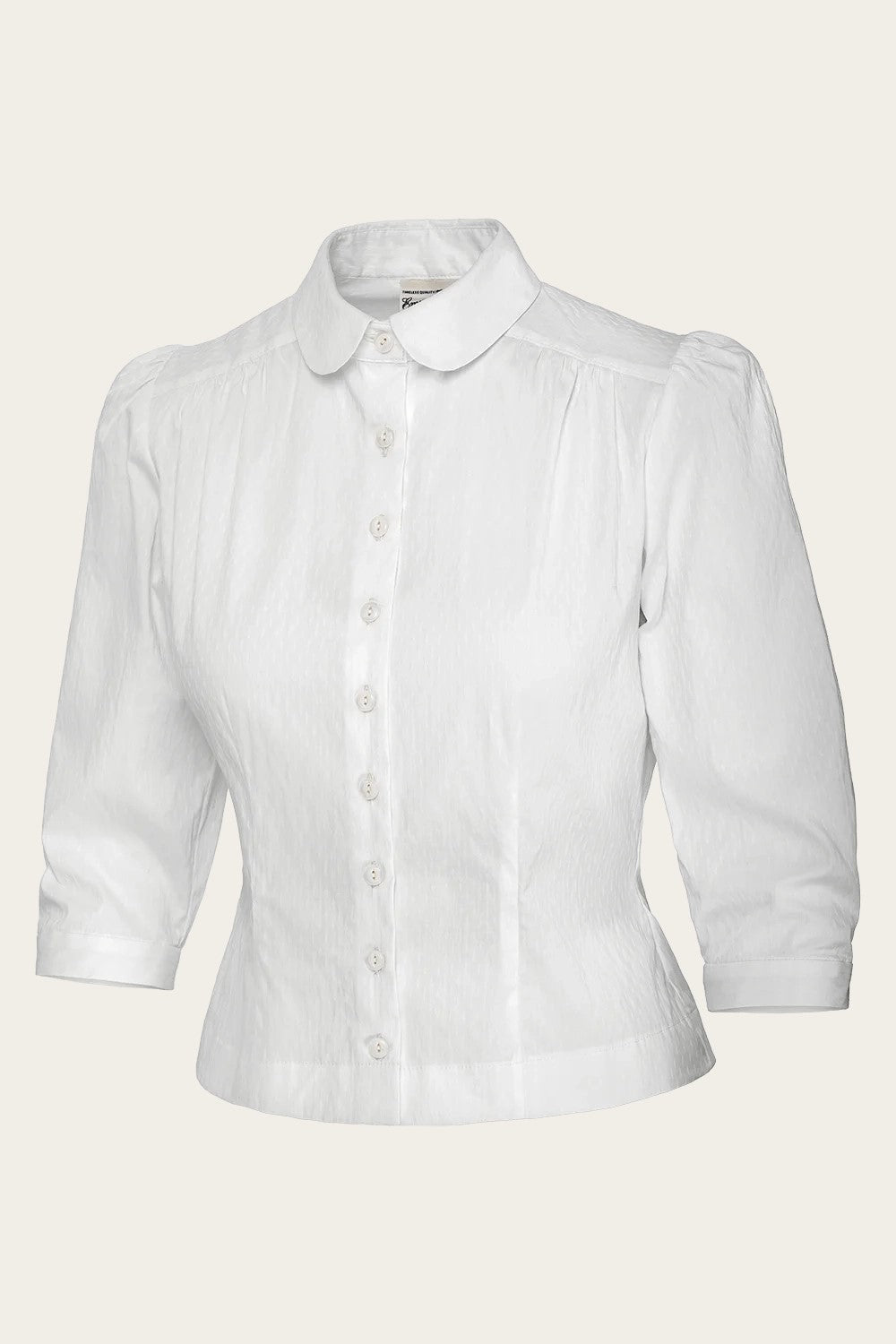 The Bookworm Blouse, Crisp White Cotton