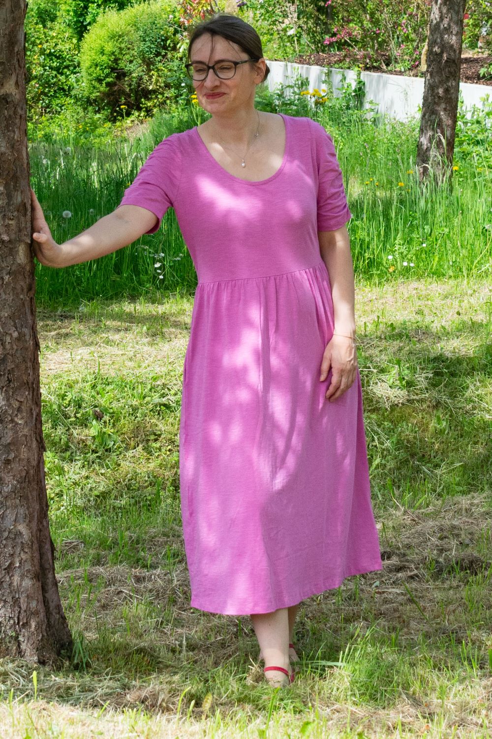 Kleid Organic Cotton Jersey Dress, Orchid