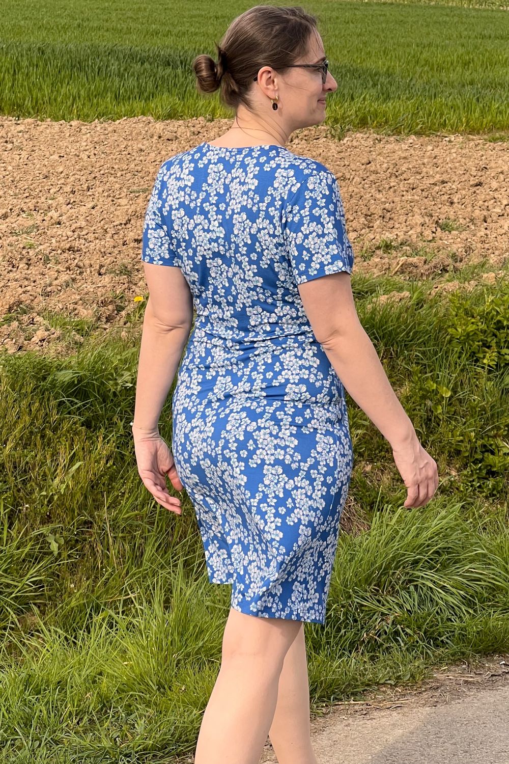 Kleid Camie Cherry Blossom, Royal Blue