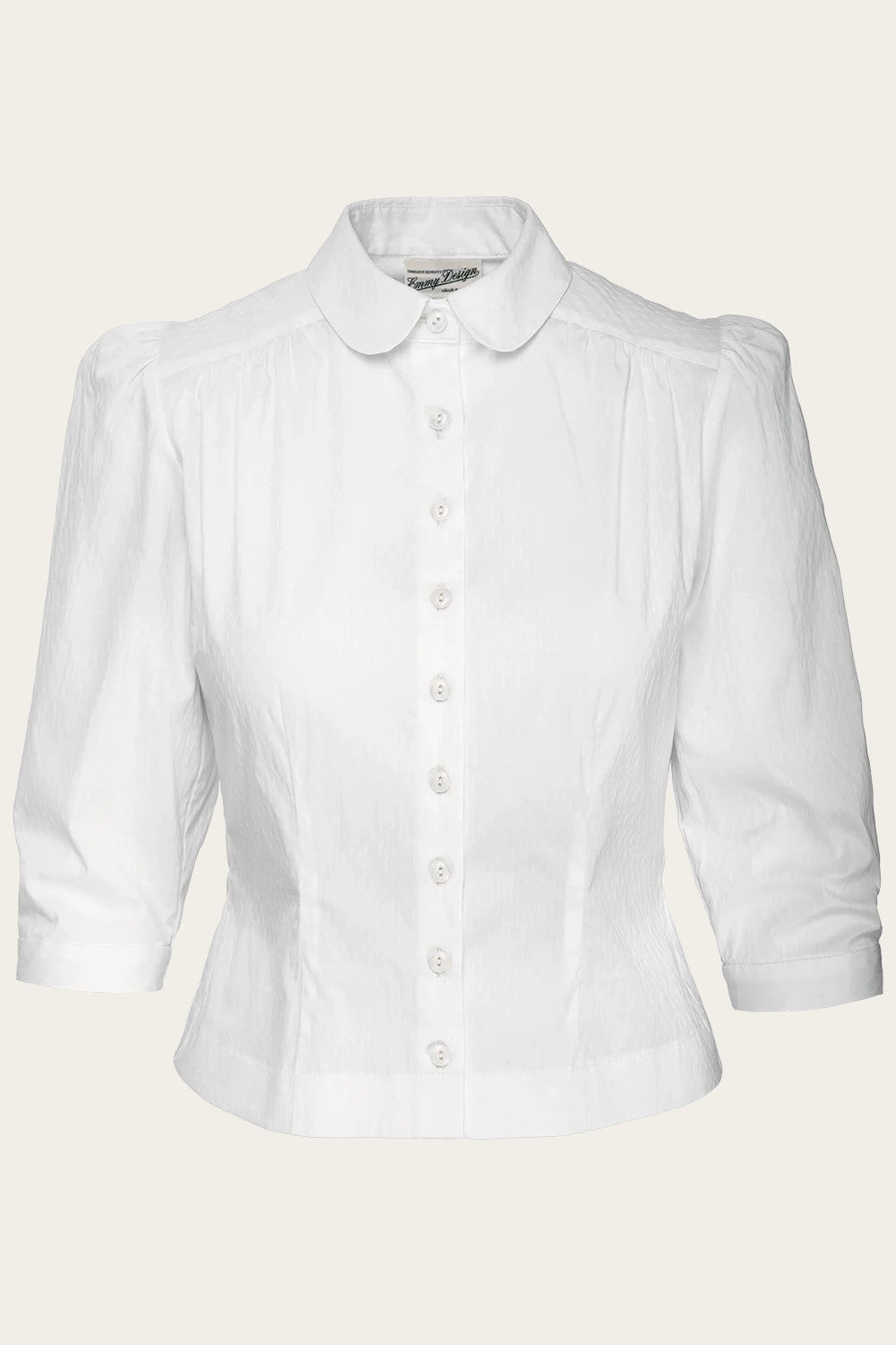 The Bookworm Blouse, Crisp White Cotton
