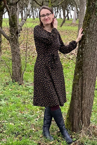 Hey Good Lookin' Kleid, Leaf Love Black