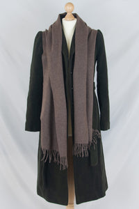 Biellese Wool Scarf, forest brown