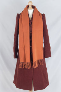 Biellese Wool Scarf, apricot orange