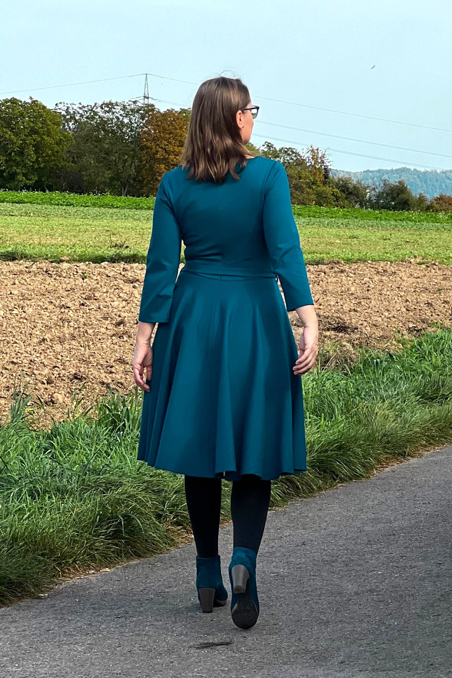Ballerina Dress, Petrol Punty