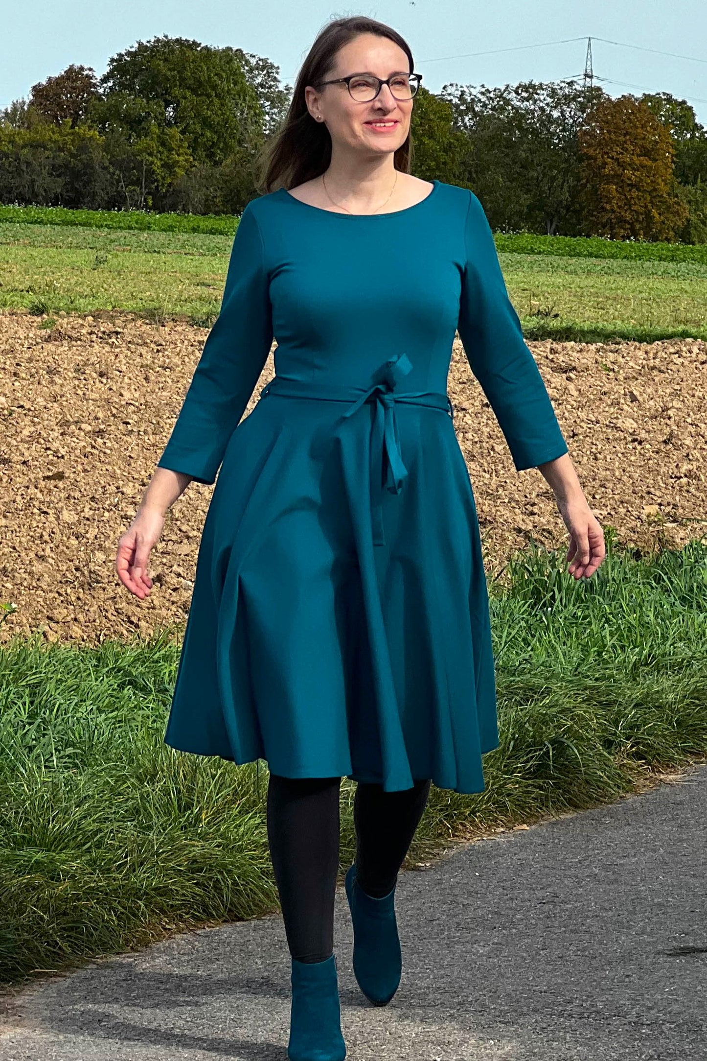 Ballerina Dress, Petrol Punty