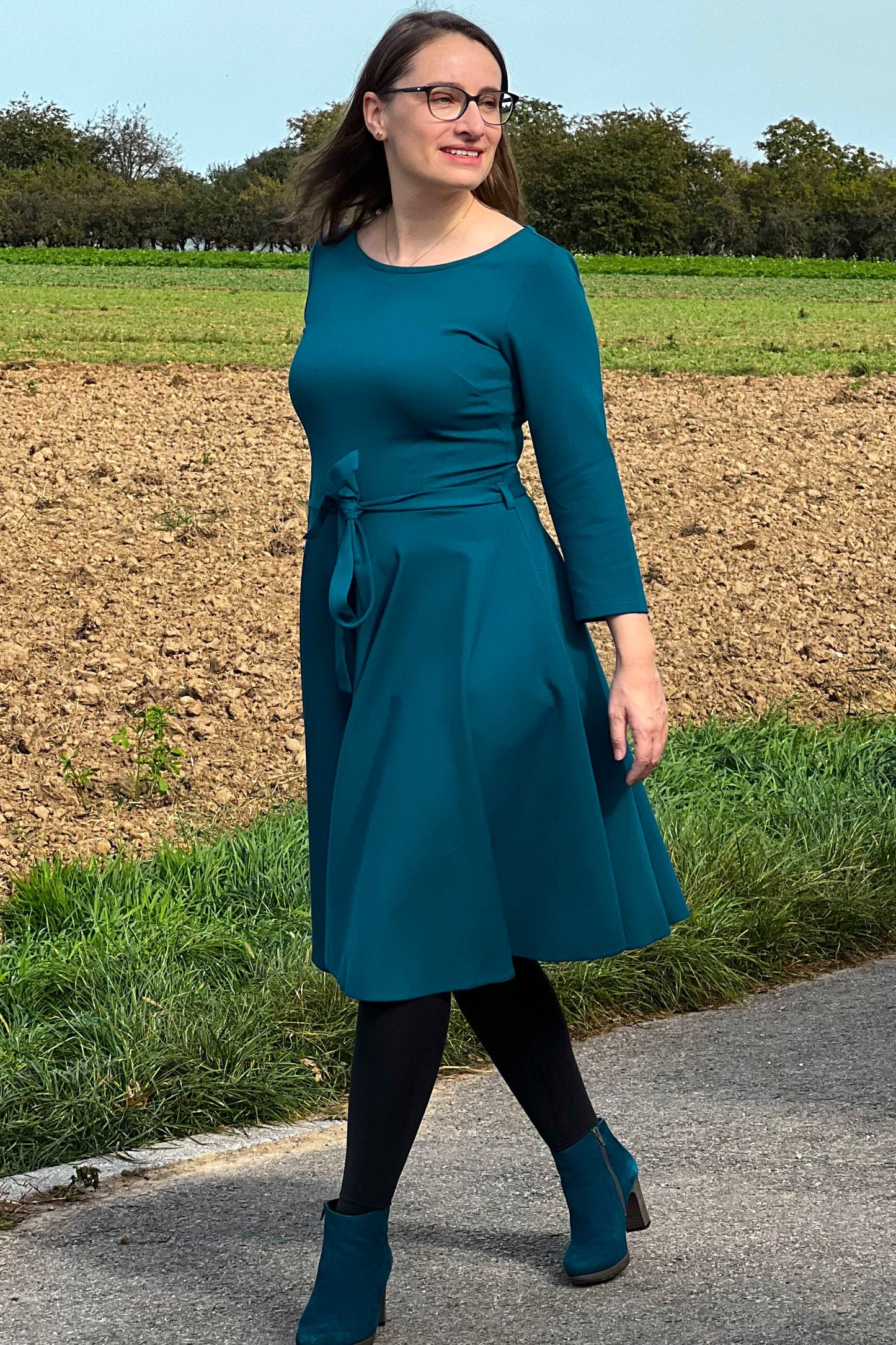 Ballerina Dress, Petrol Punty