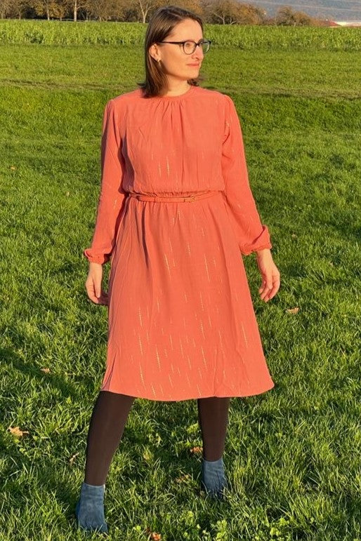 Kleid Poppin In, Glitzer Sparkle Sand Gold