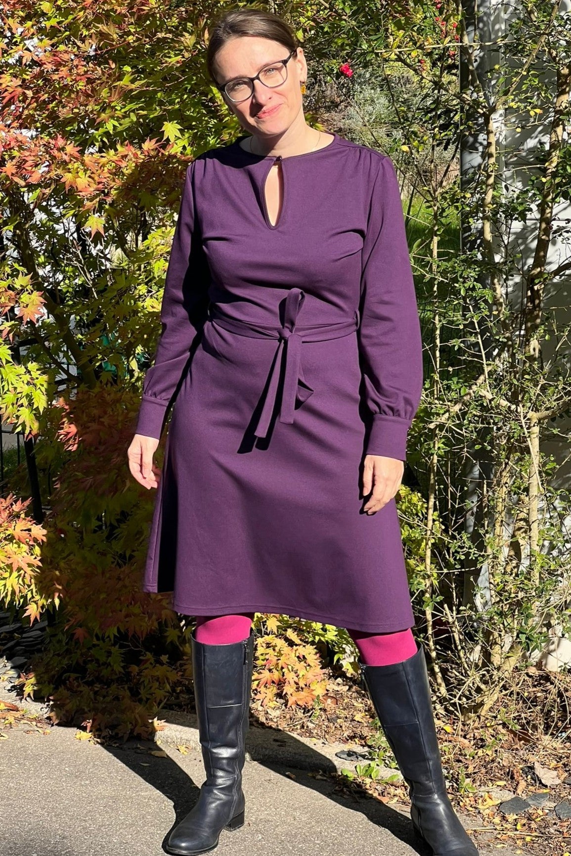Stella Dress, Purple Punty