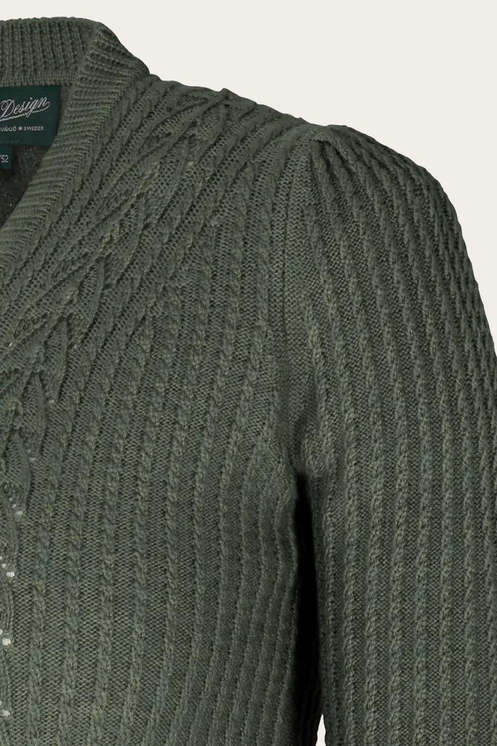 The Scandi Summer Cardi, Sea Green Mélange Wool