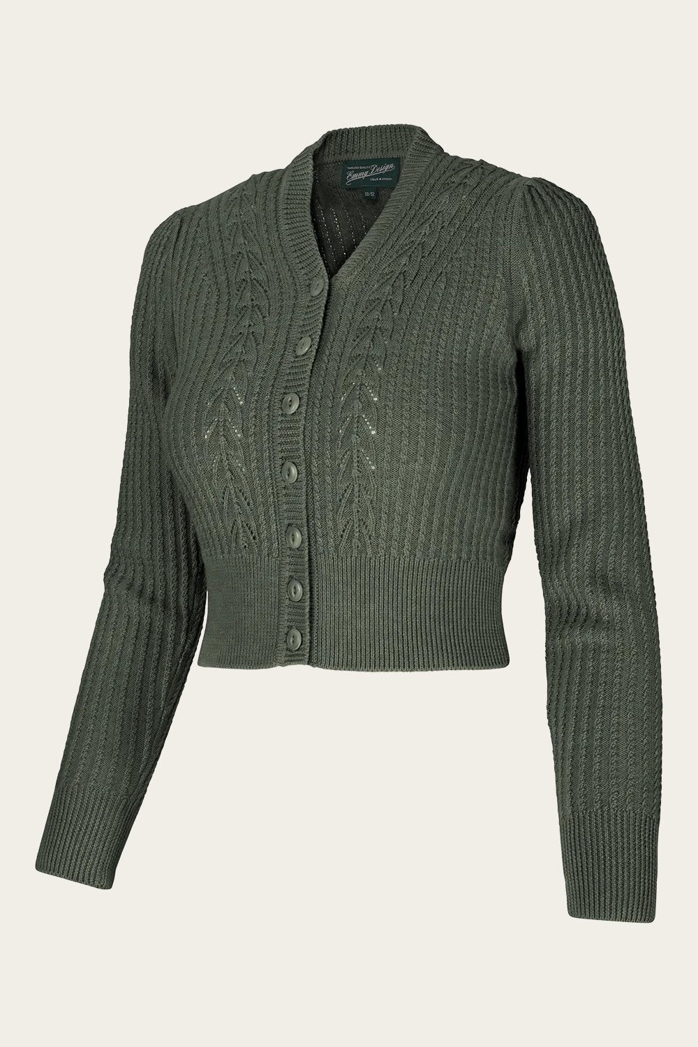 The Scandi Summer Cardi, Sea Green Mélange Wool