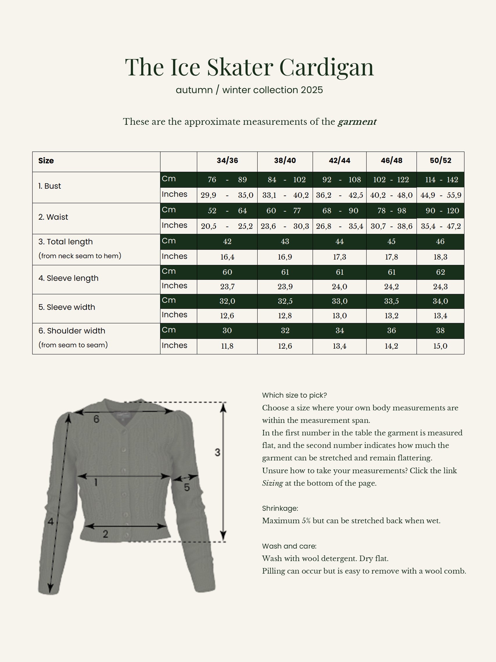 The Ice Skater Cardigan, Shimmery Champagne Wool