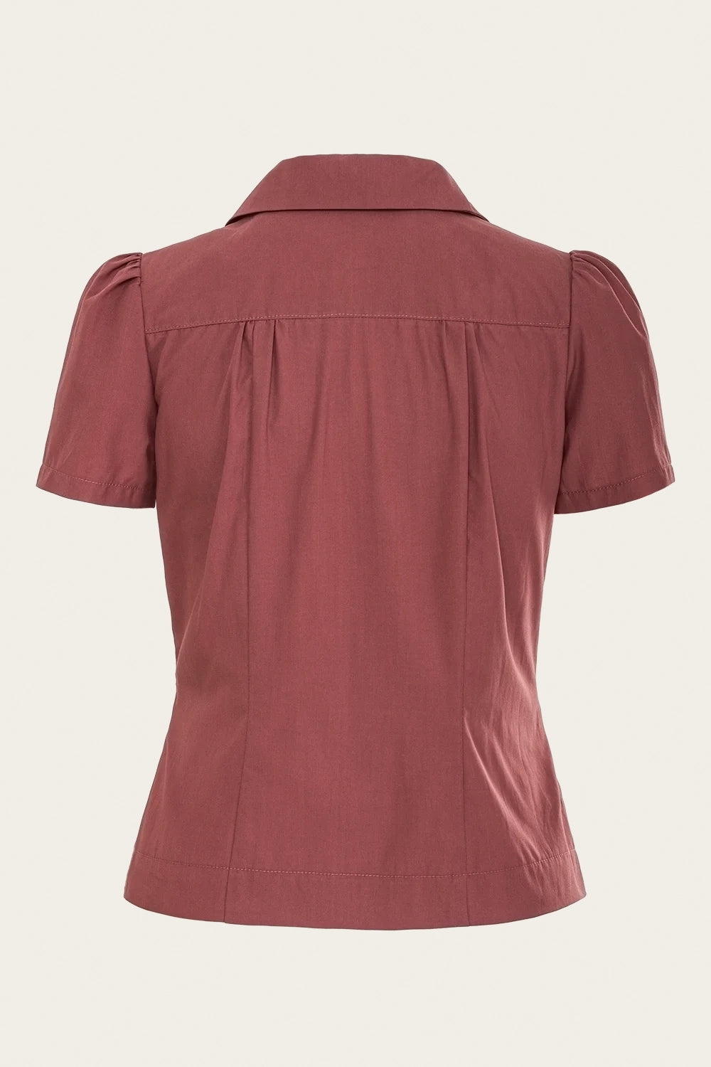 That Same Old Favorite Blouse, Rust - taillierte Bluse kurzarm rostrot