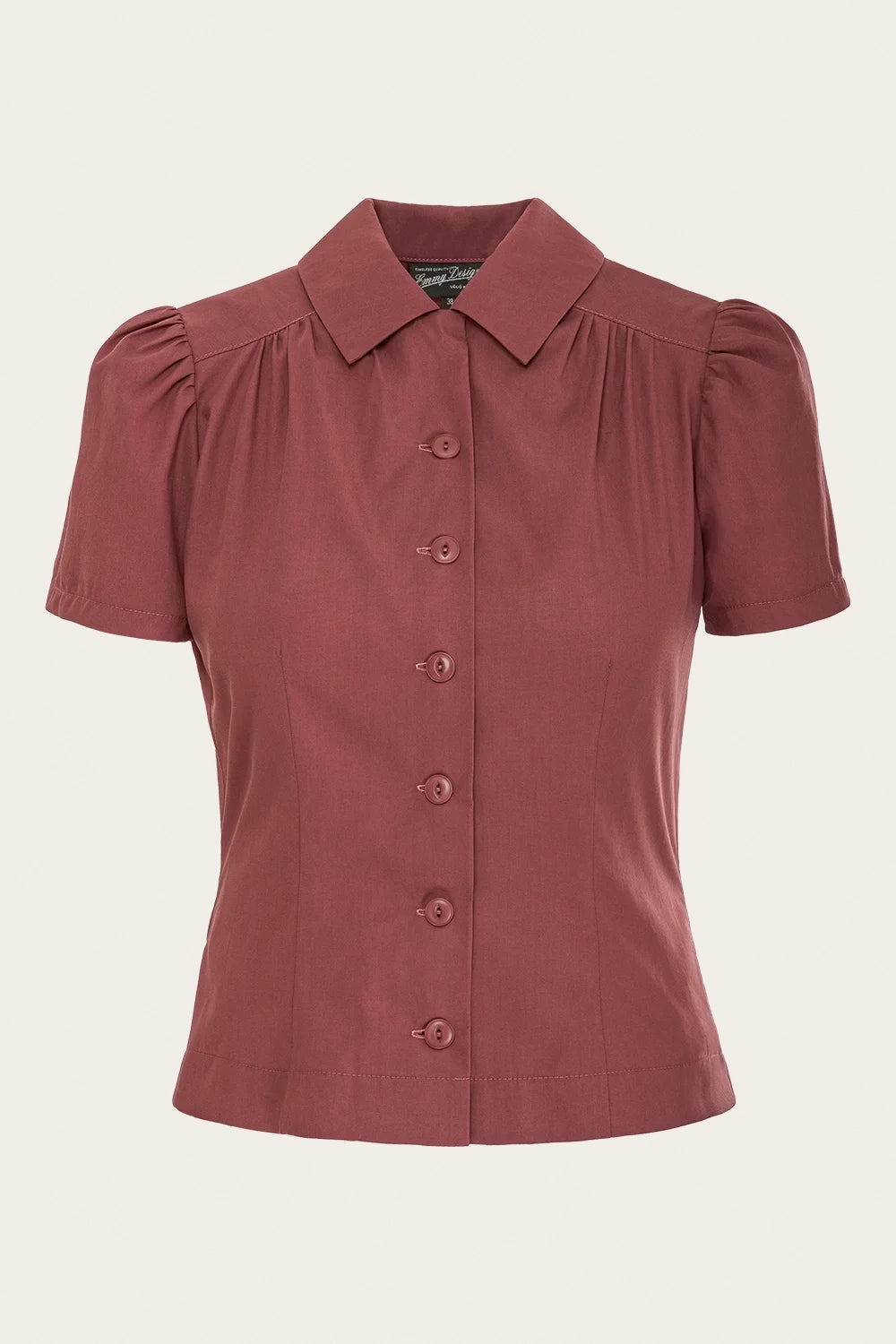 That Same Old Favorite Blouse, Rust - taillierte Bluse kurzarm rostrot