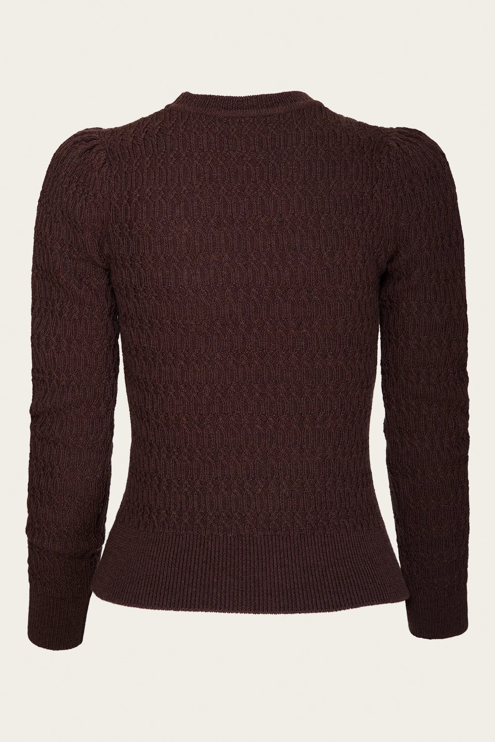 The All Round Sweater, Coffee Mélange Wool - Strickpulli braun