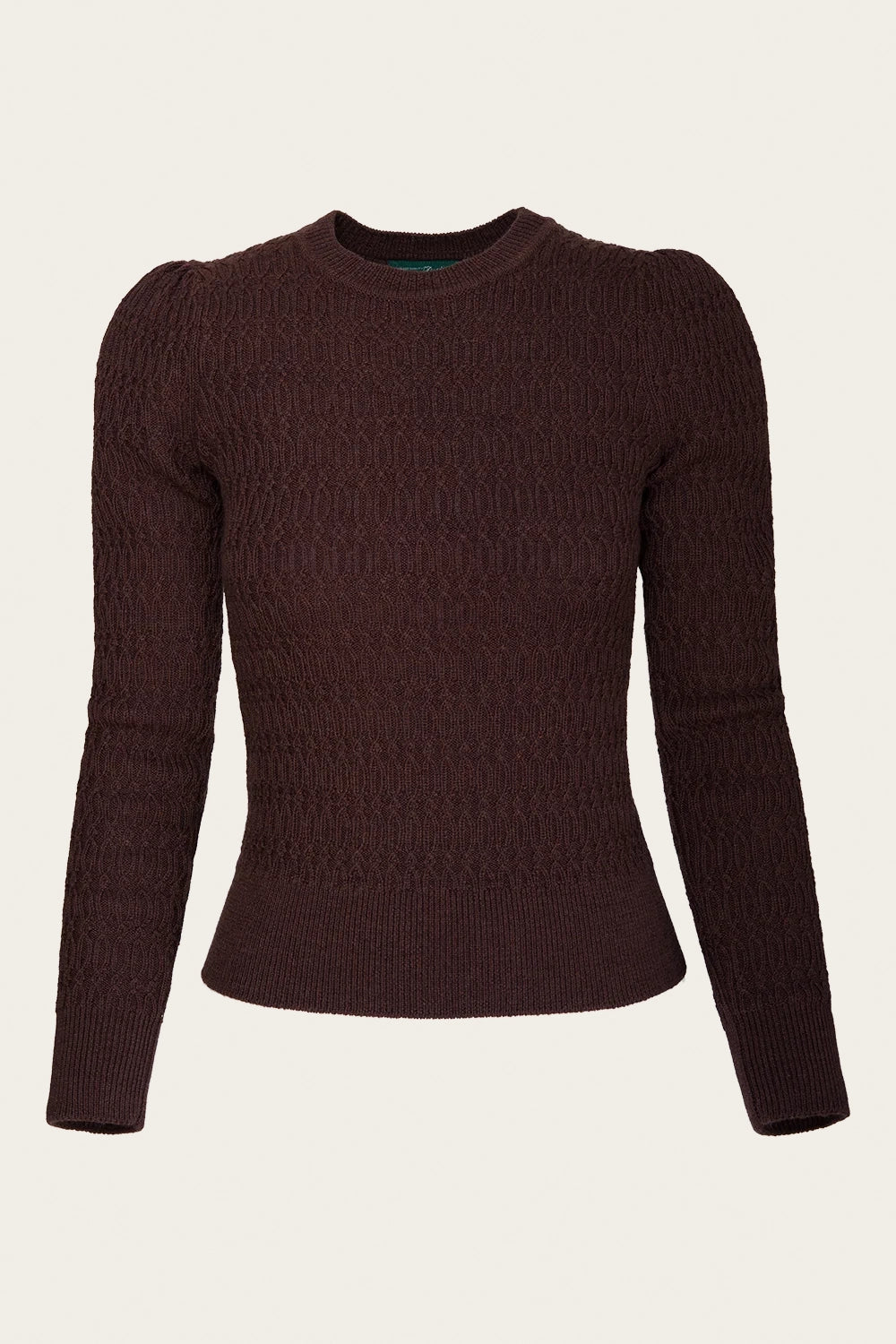 The All Round Sweater, Coffee Mélange Wool - Strickpulli braun