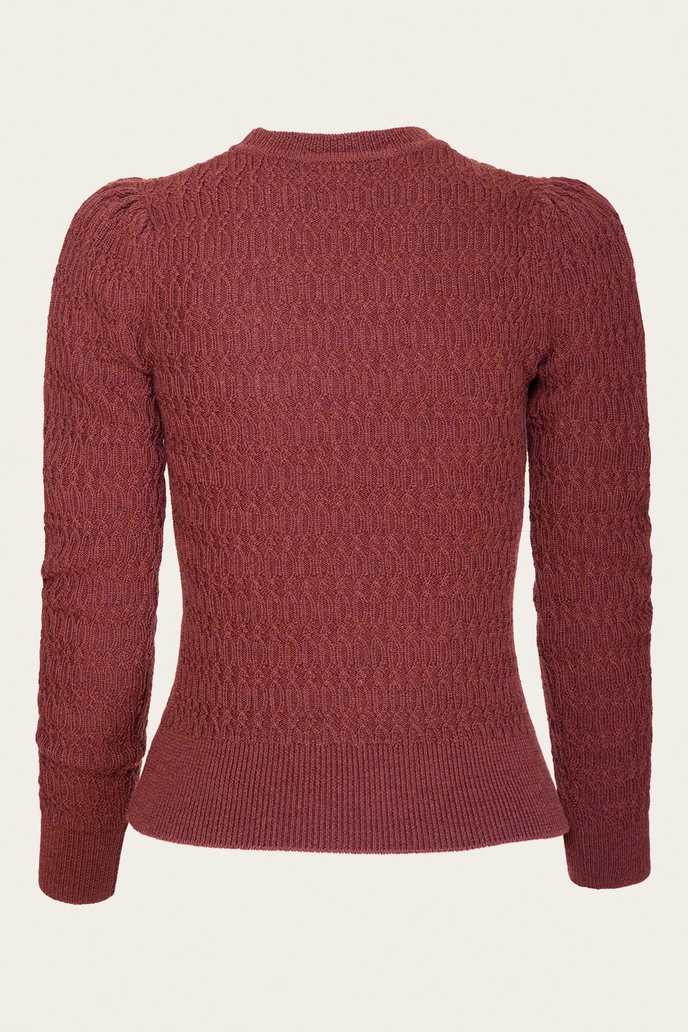 The All Round Sweater, Rust Wool - Strickpulli rostrot