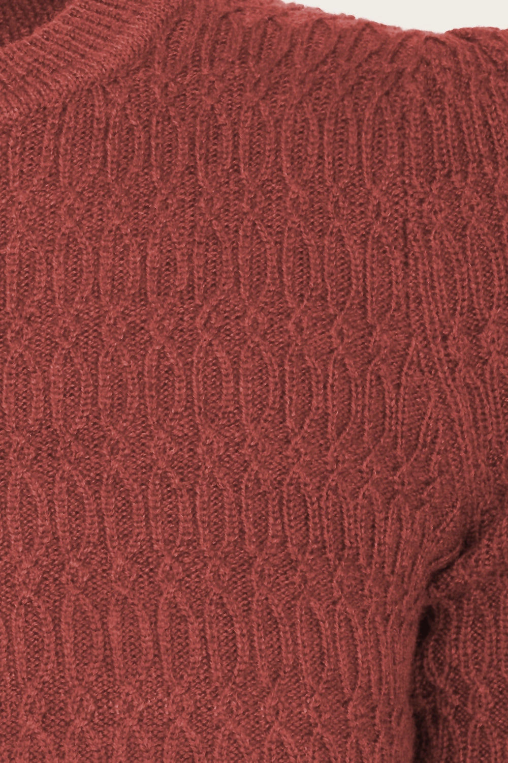 The All Round Sweater, Rust Wool - Strickpulli rostrot