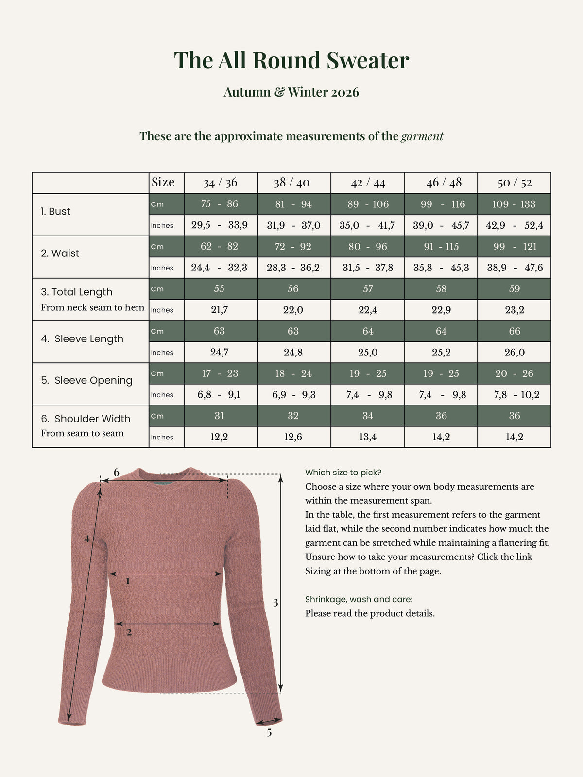 The All Round Sweater, Antique White Mélange Wool - Strickpulli wollweiß
