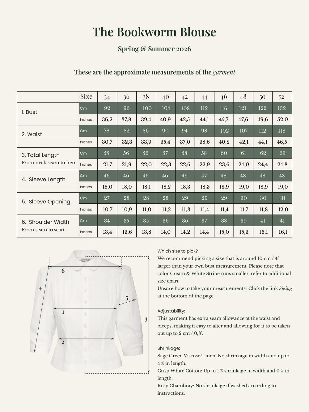 The Bookworm Blouse, Crisp White Cotton
