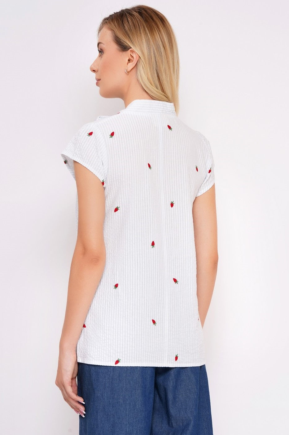 Schleifenbluse, Berries Embroidery