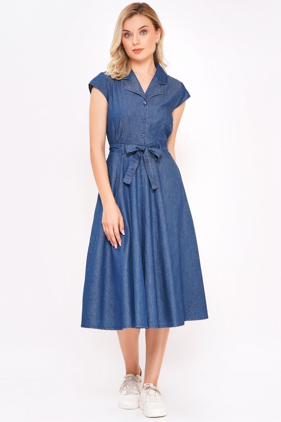 Midi-Kleid, Denim