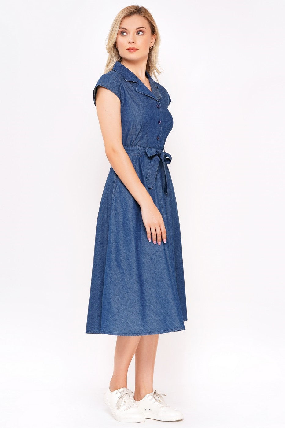 Midi-Kleid, Denim