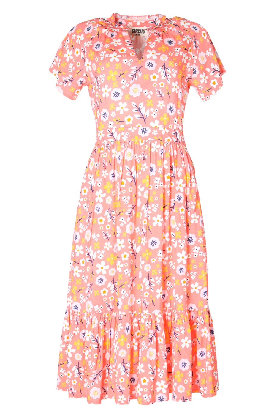 luftiges Midikleid, Red Ditsy