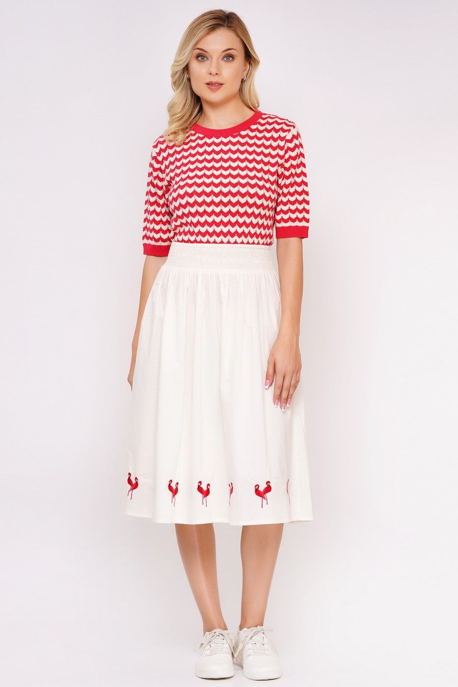 Rock mit Flamingos, Ivory