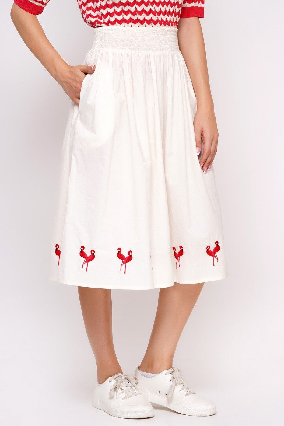 Rock mit Flamingos, Ivory