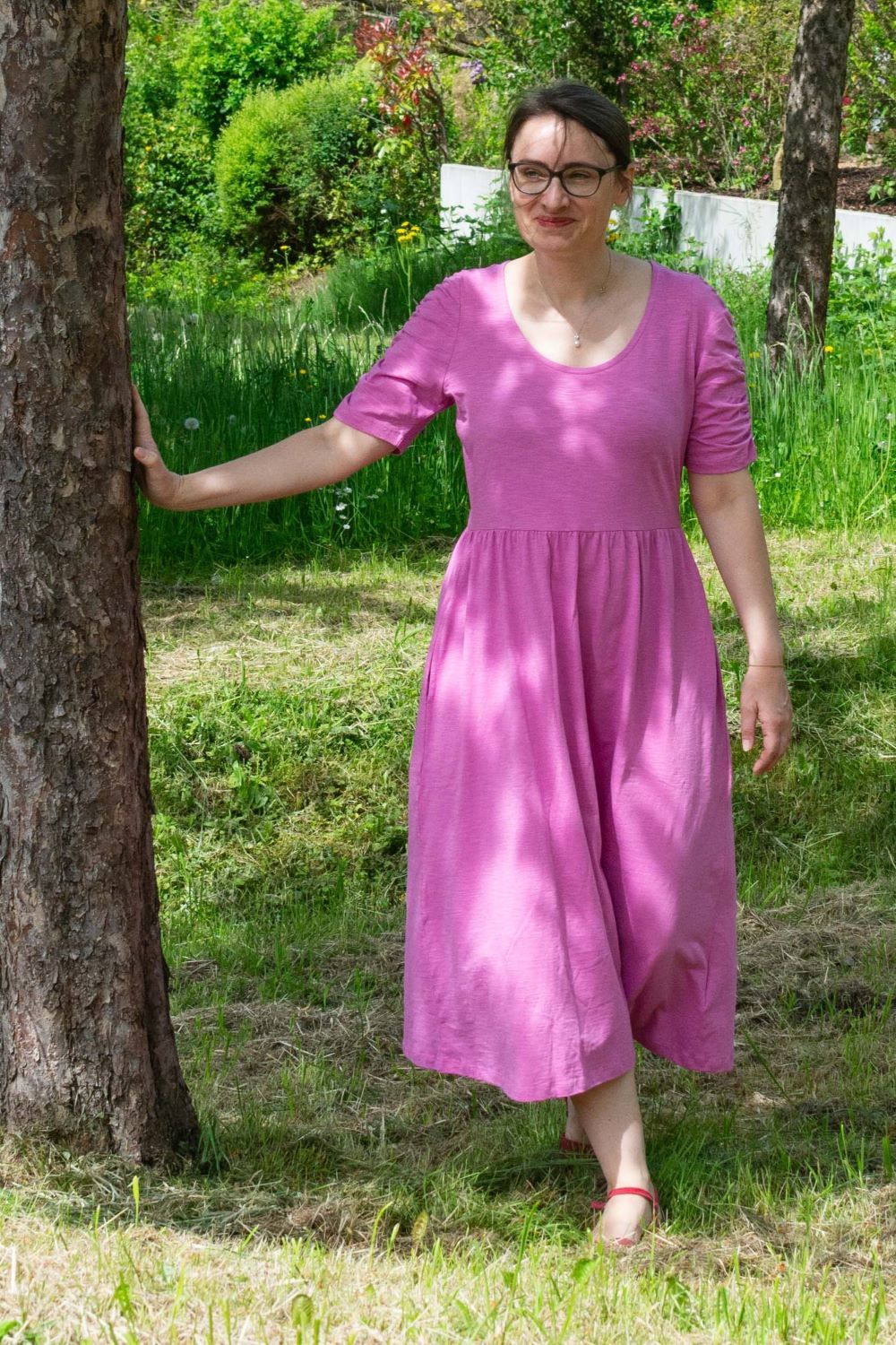 Kleid Organic Cotton Jersey Dress, Orchid