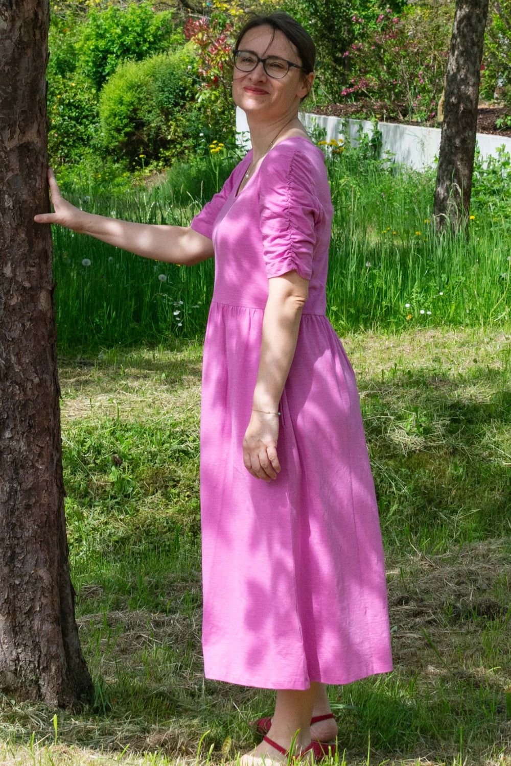 Kleid Organic Cotton Jersey Dress, Orchid