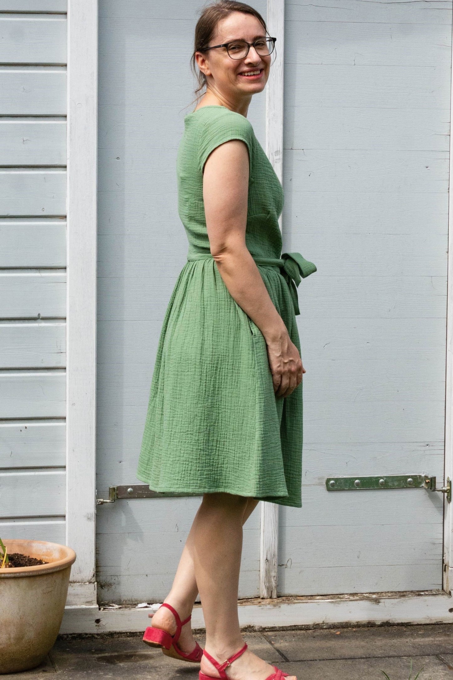 Musselin-Kleid, Grass Green