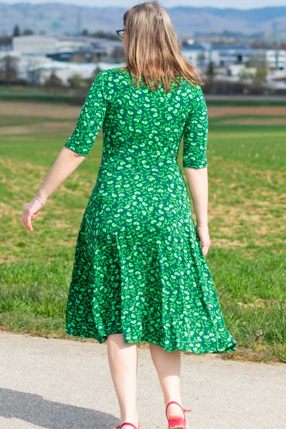 Danecharlotte Dress, Khaki/Green Fleurie