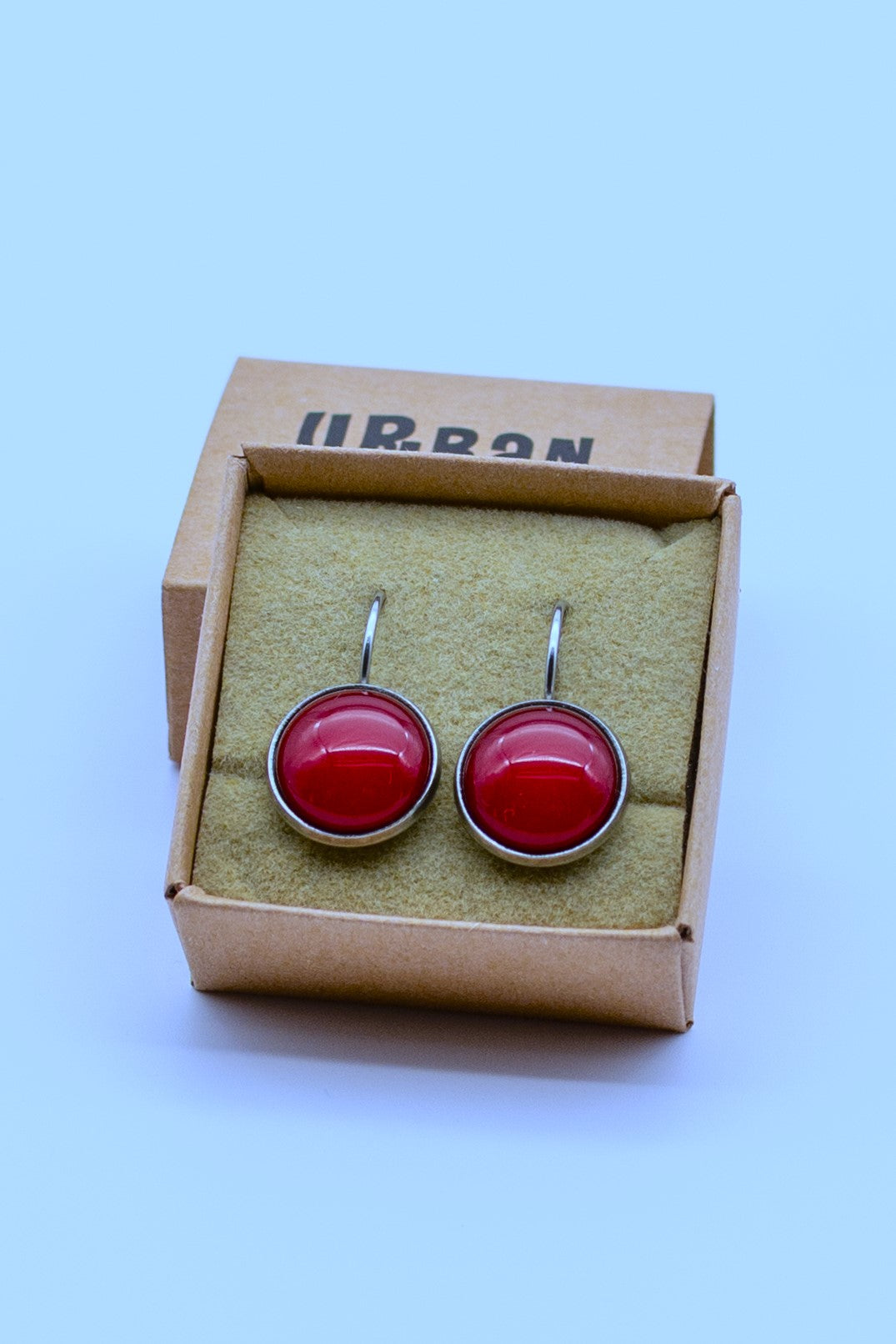 Ohrringe Dots, Cherry Red