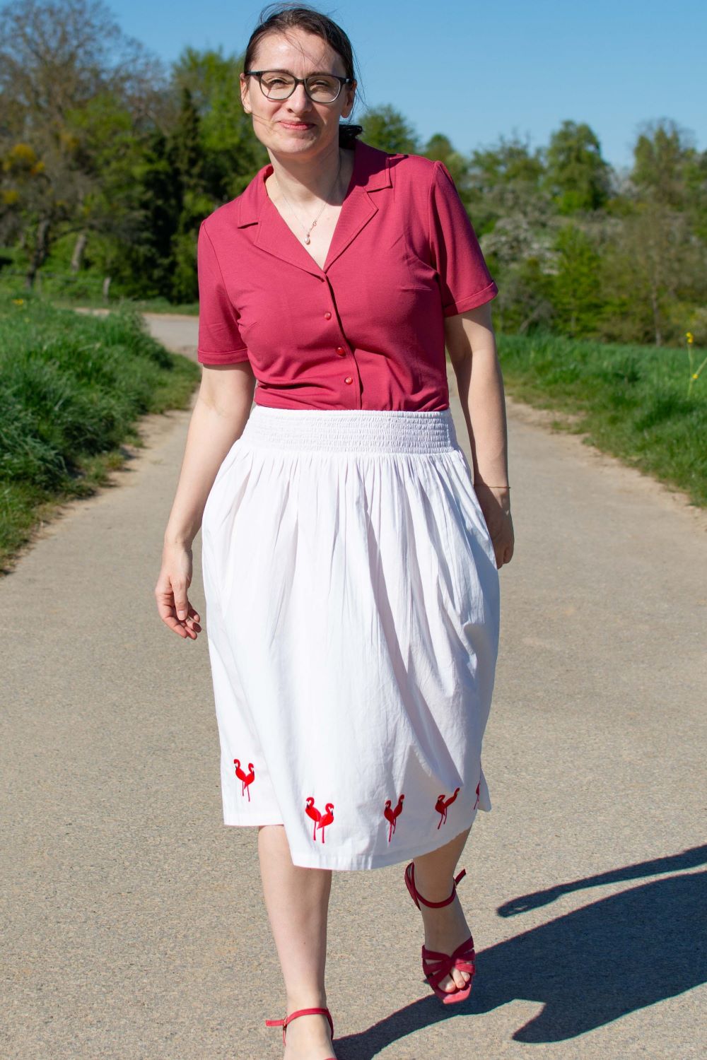 Rock mit Flamingos, Ivory