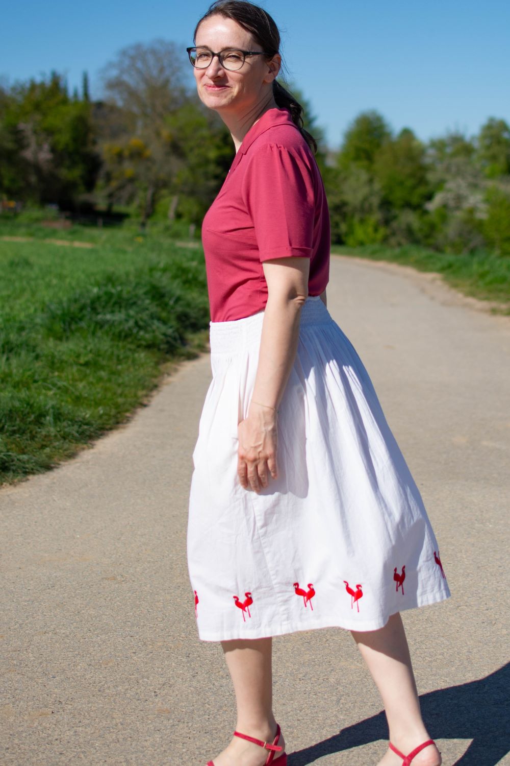 Rock mit Flamingos, Ivory