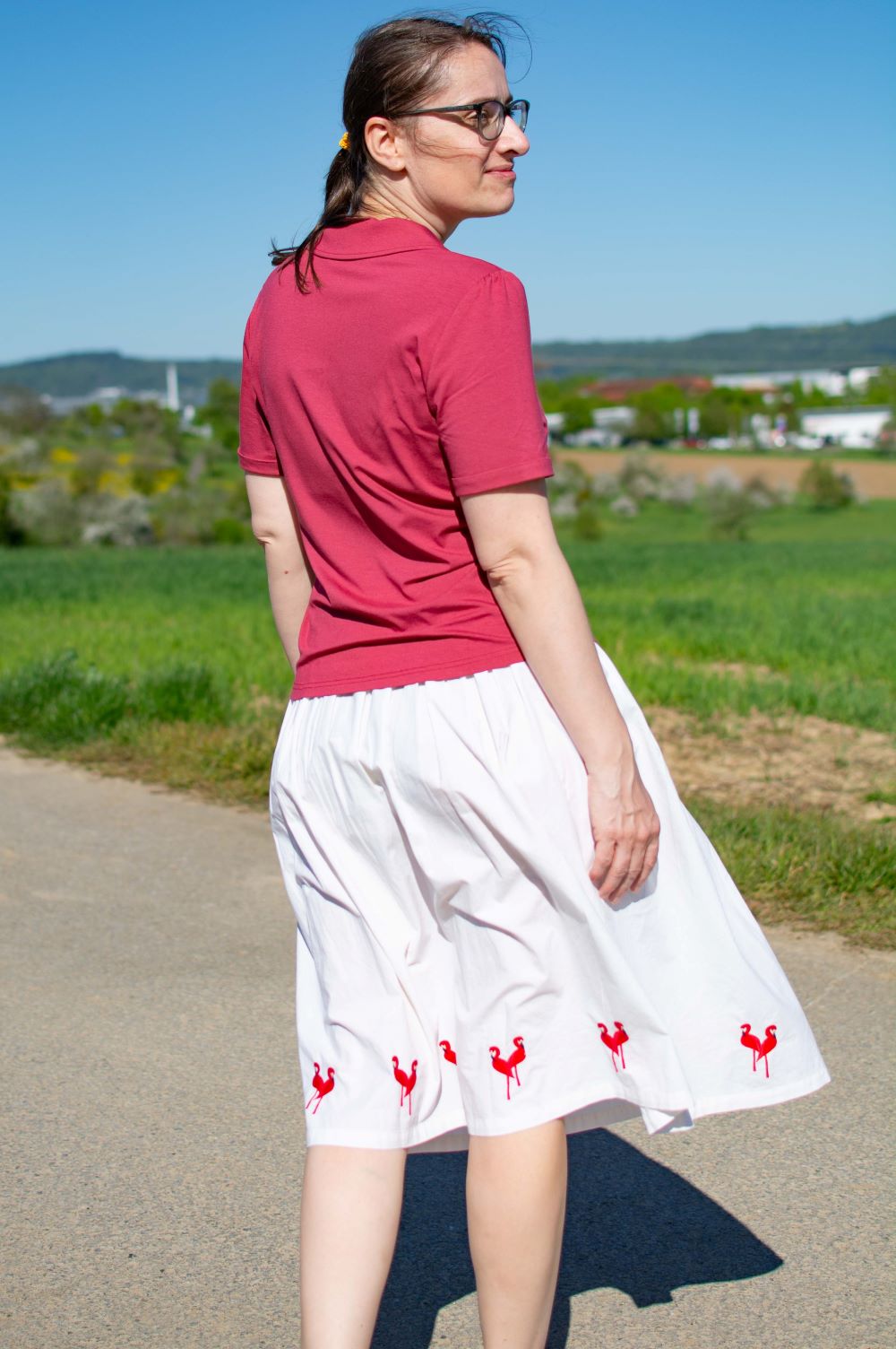 Rock mit Flamingos, Ivory