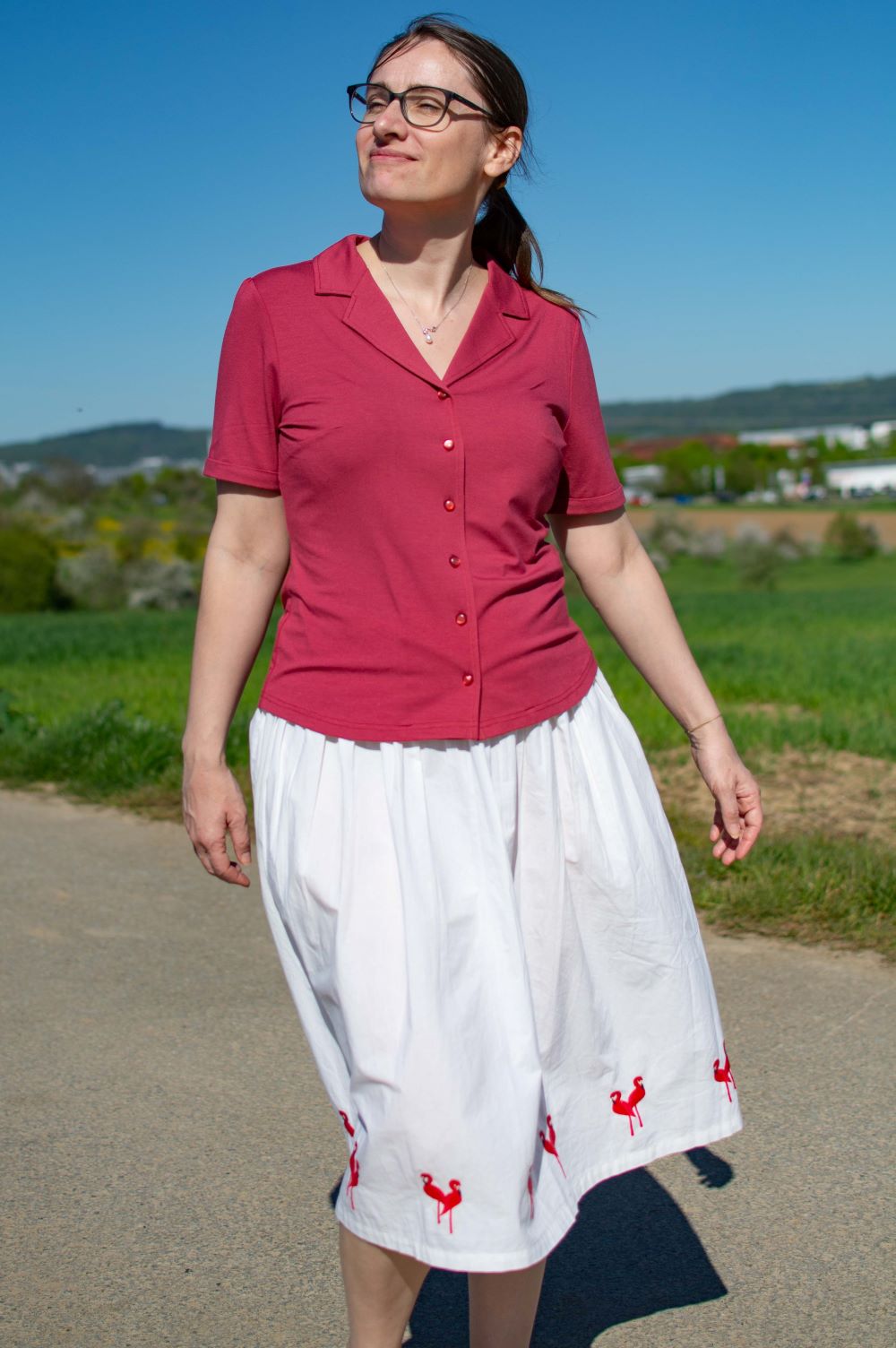 Rock mit Flamingos, Ivory