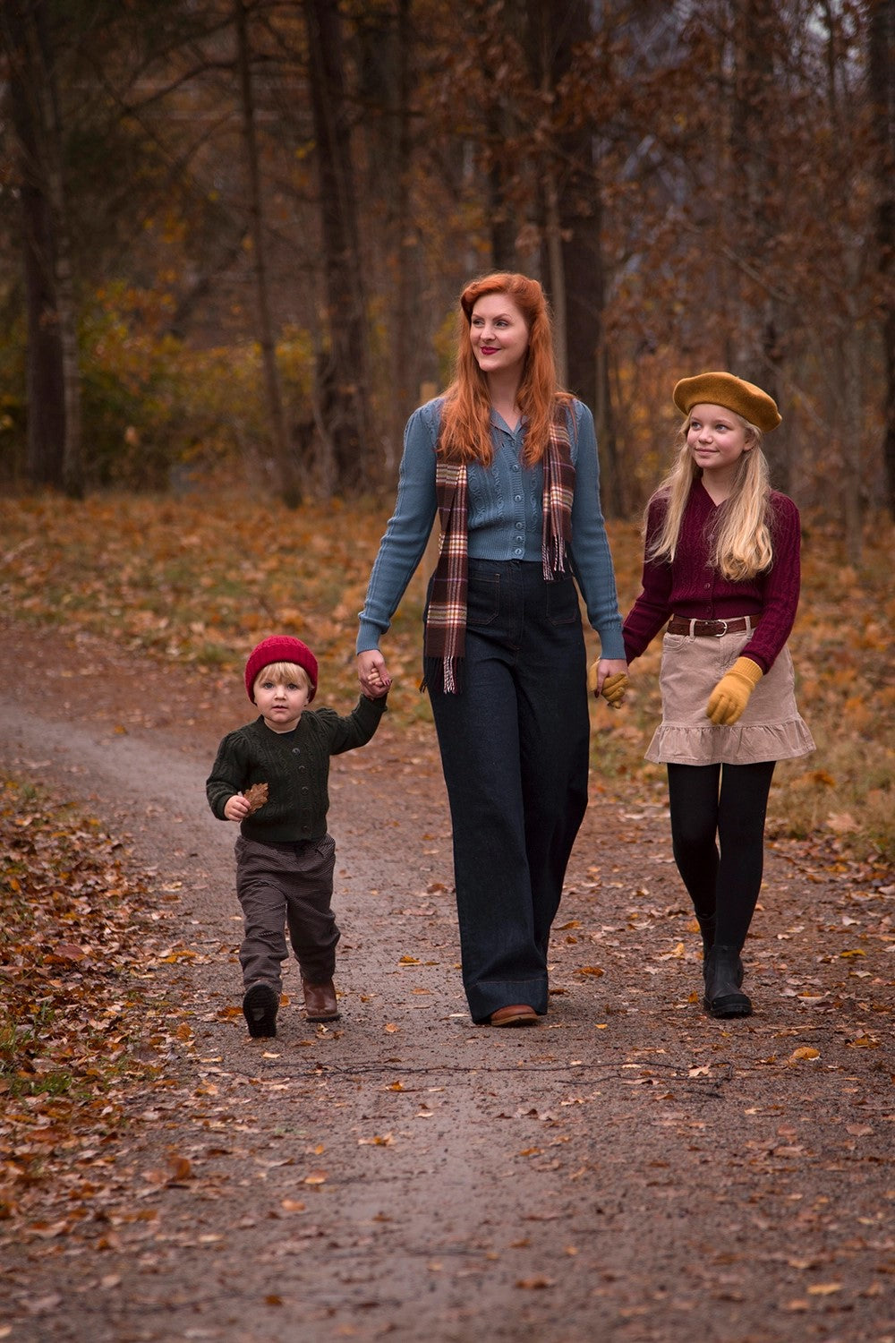 The Ice Skater Cardigan, Pale Indigo Wool