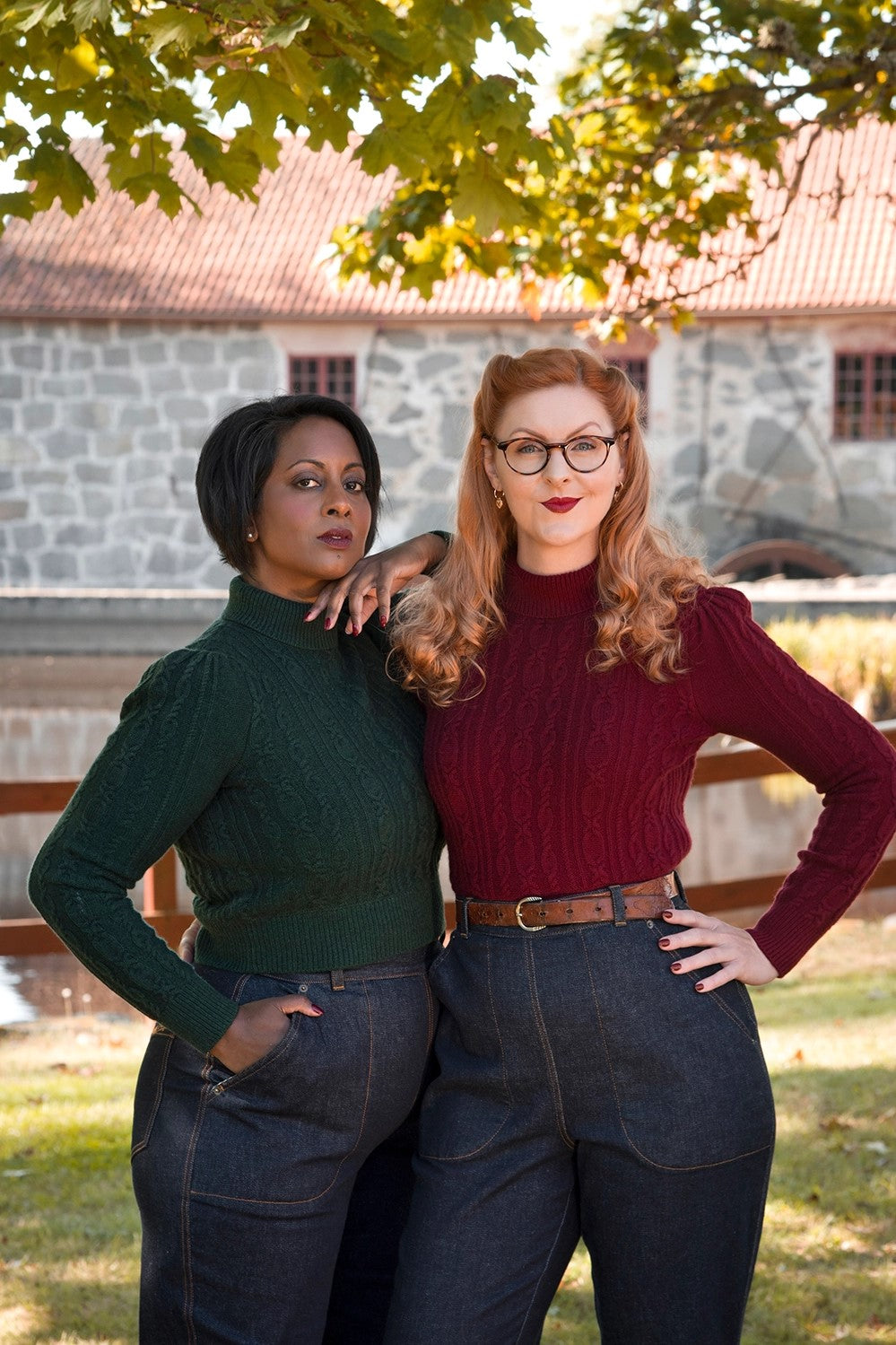 The Ice Skater Sweater, Maroon Cashmere Blend