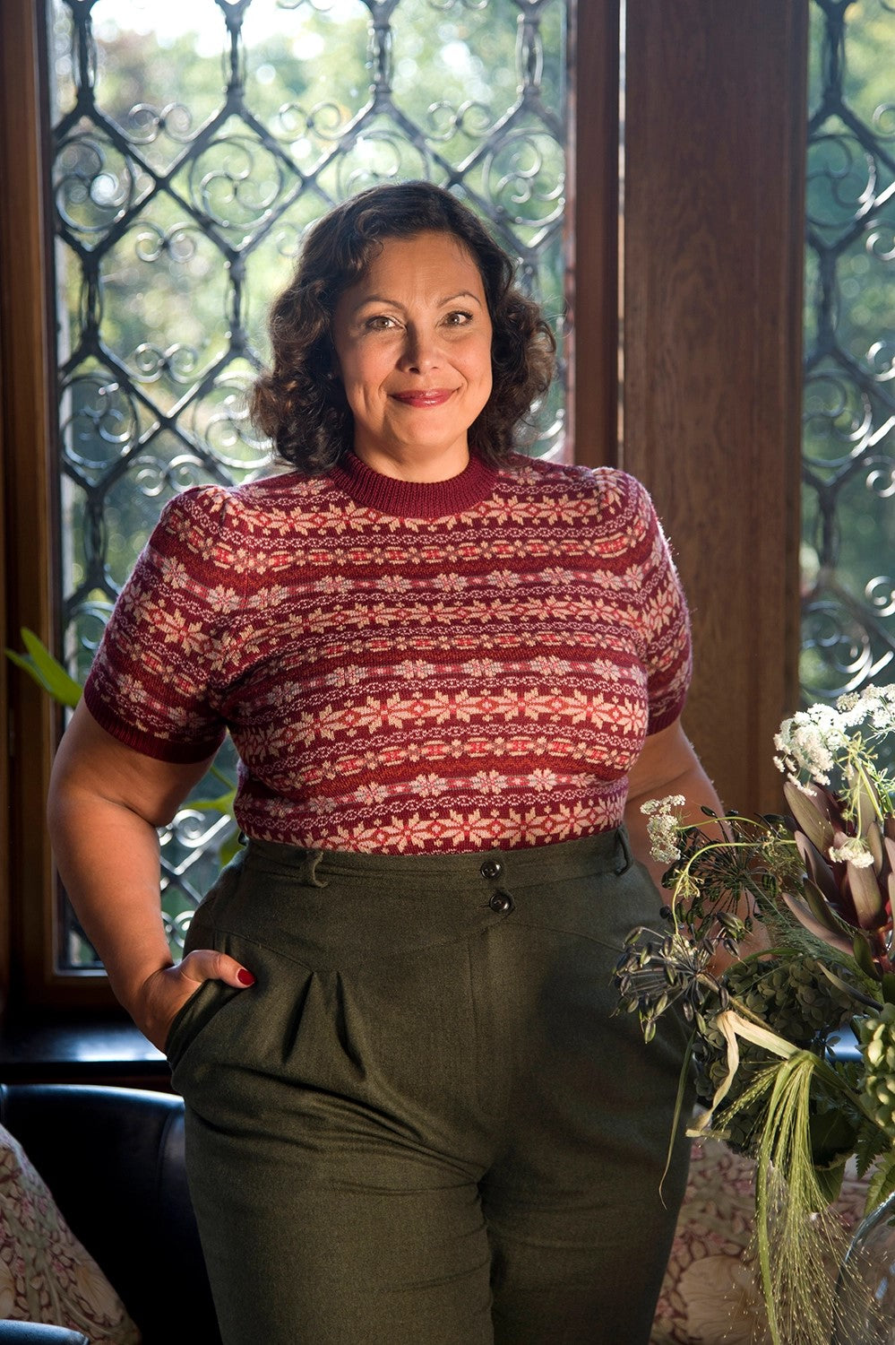 The Fairest Knit Top, Maroon Mélange Wool