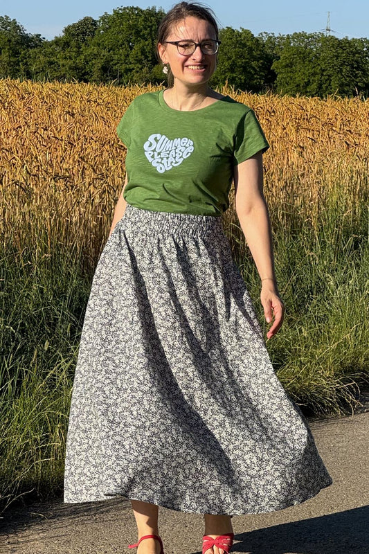 Rock Long Skirt, Fiori