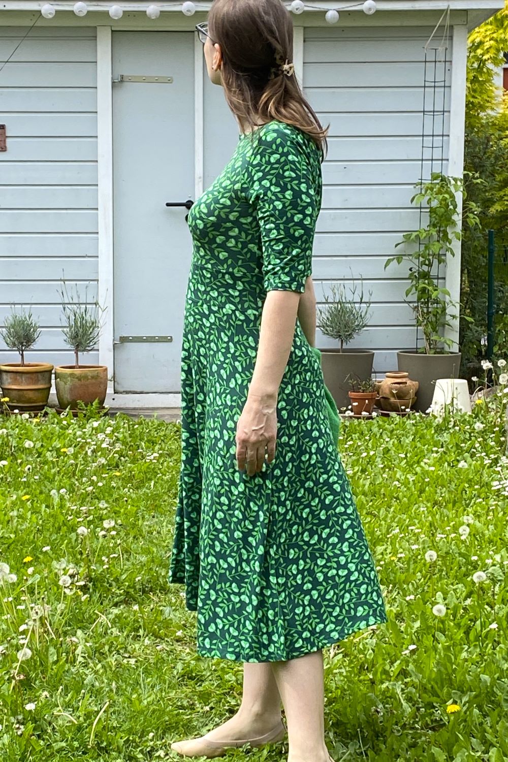 Danecharlotte Dress, Khaki/Green Fleurie
