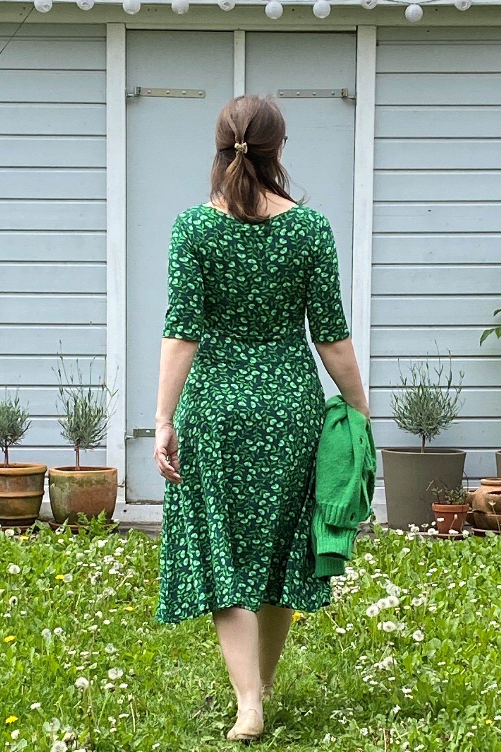 Danecharlotte Dress, Khaki/Green Fleurie