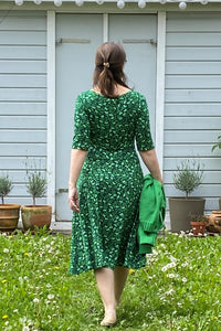Danecharlotte Dress, Khaki/Green Fleurie