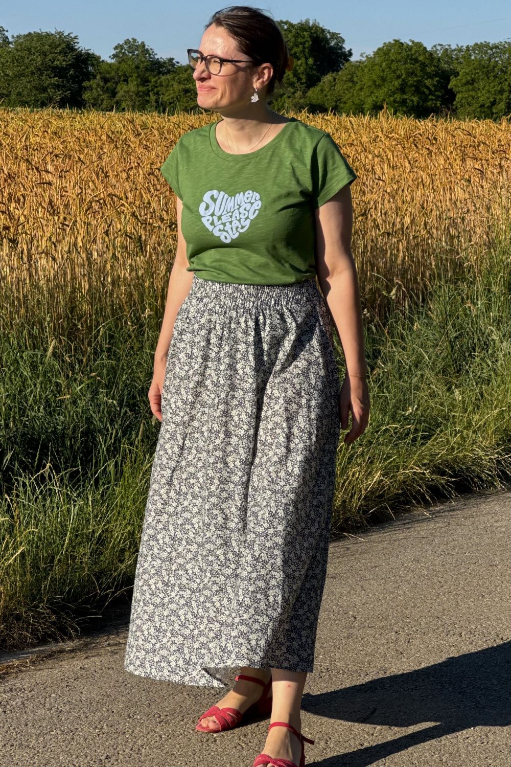 Rock Long Skirt, Fiori