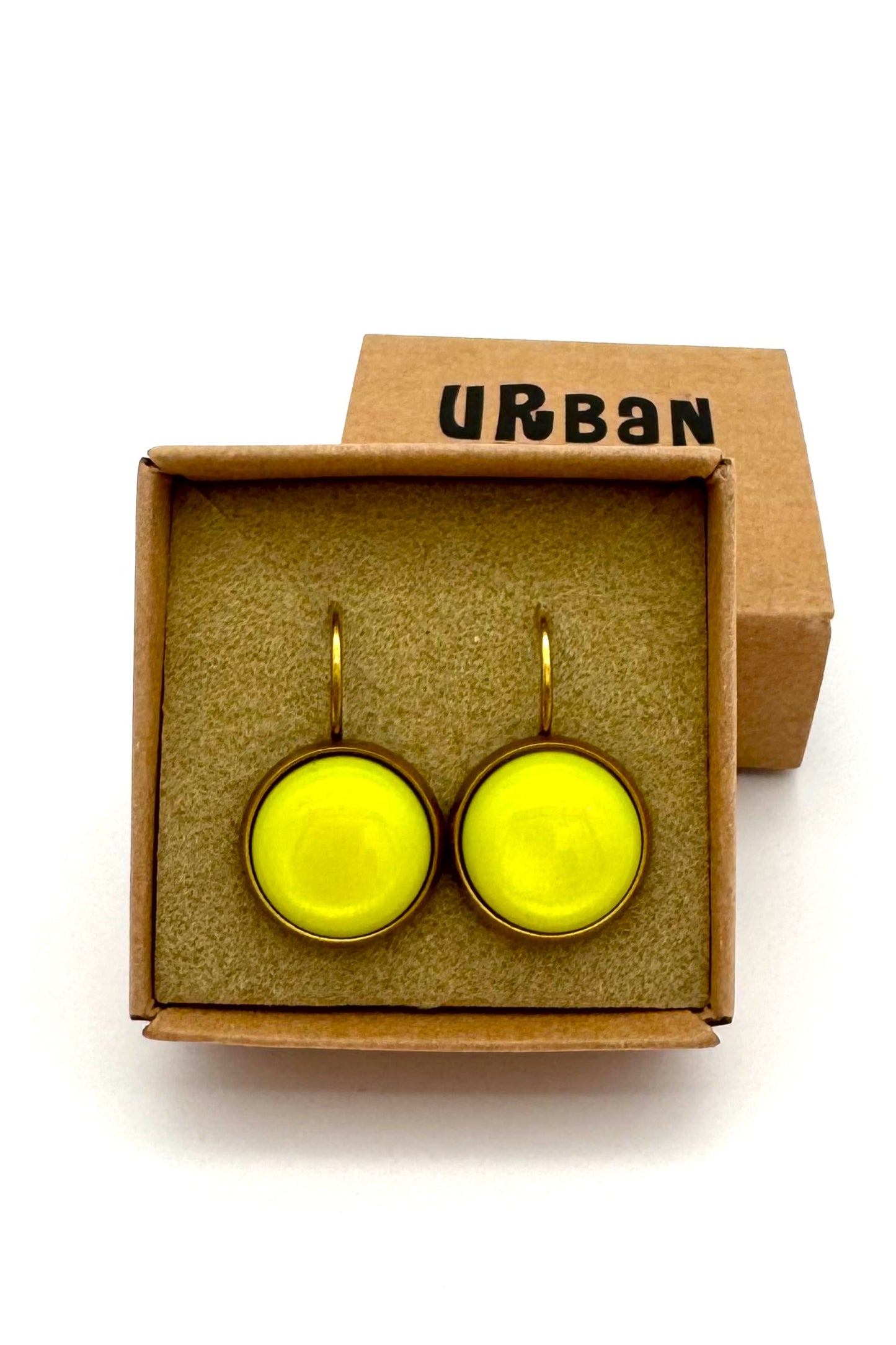 Ohrringe Dots, Fluo Lime
