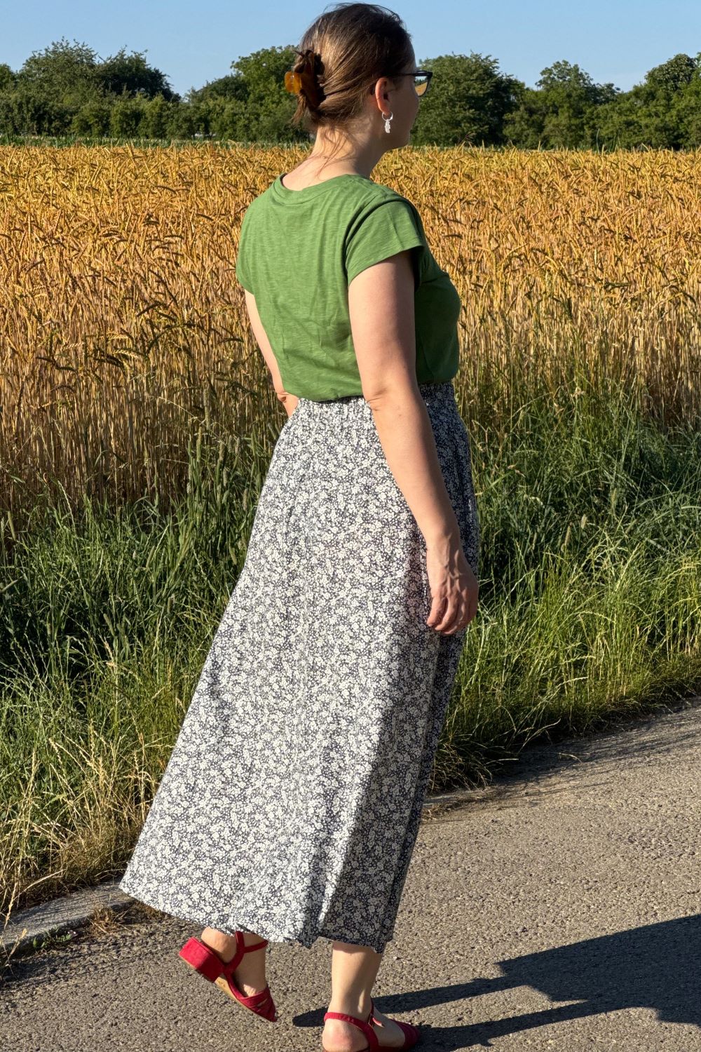 Rock Long Skirt, Fiori