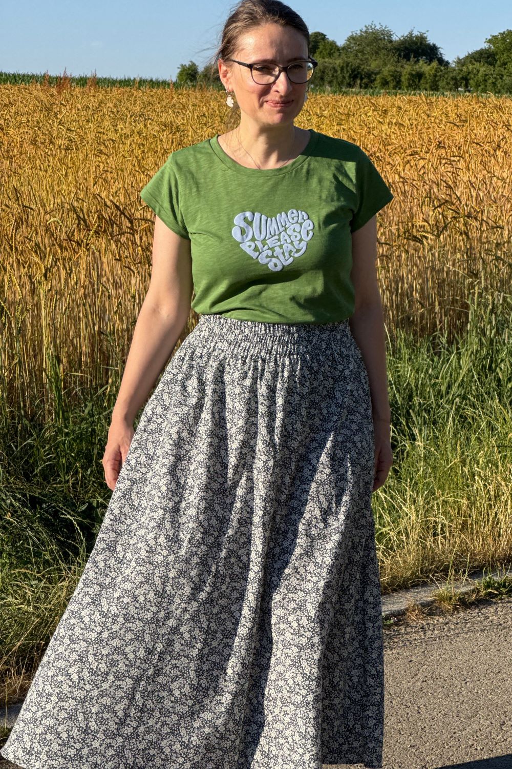Rock Long Skirt, Fiori