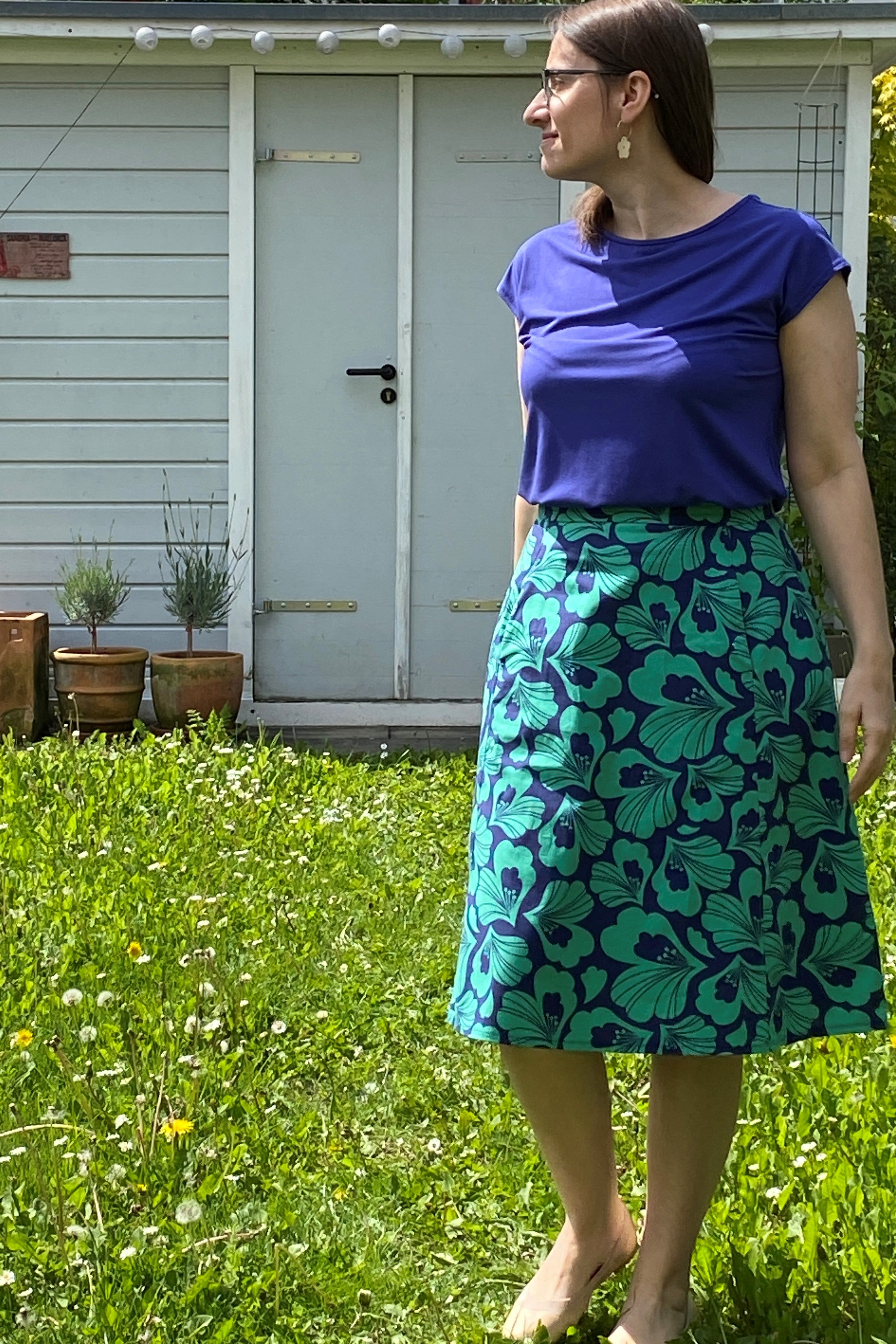 Lush Poppy GOTS Midi Rock, Lilibeth